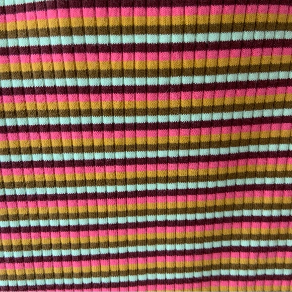 Aerie, multi coloured striped 3/4 length pencil skirt in M - Picture 5 of 15